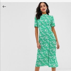 ASOS midi tea dress with buttons